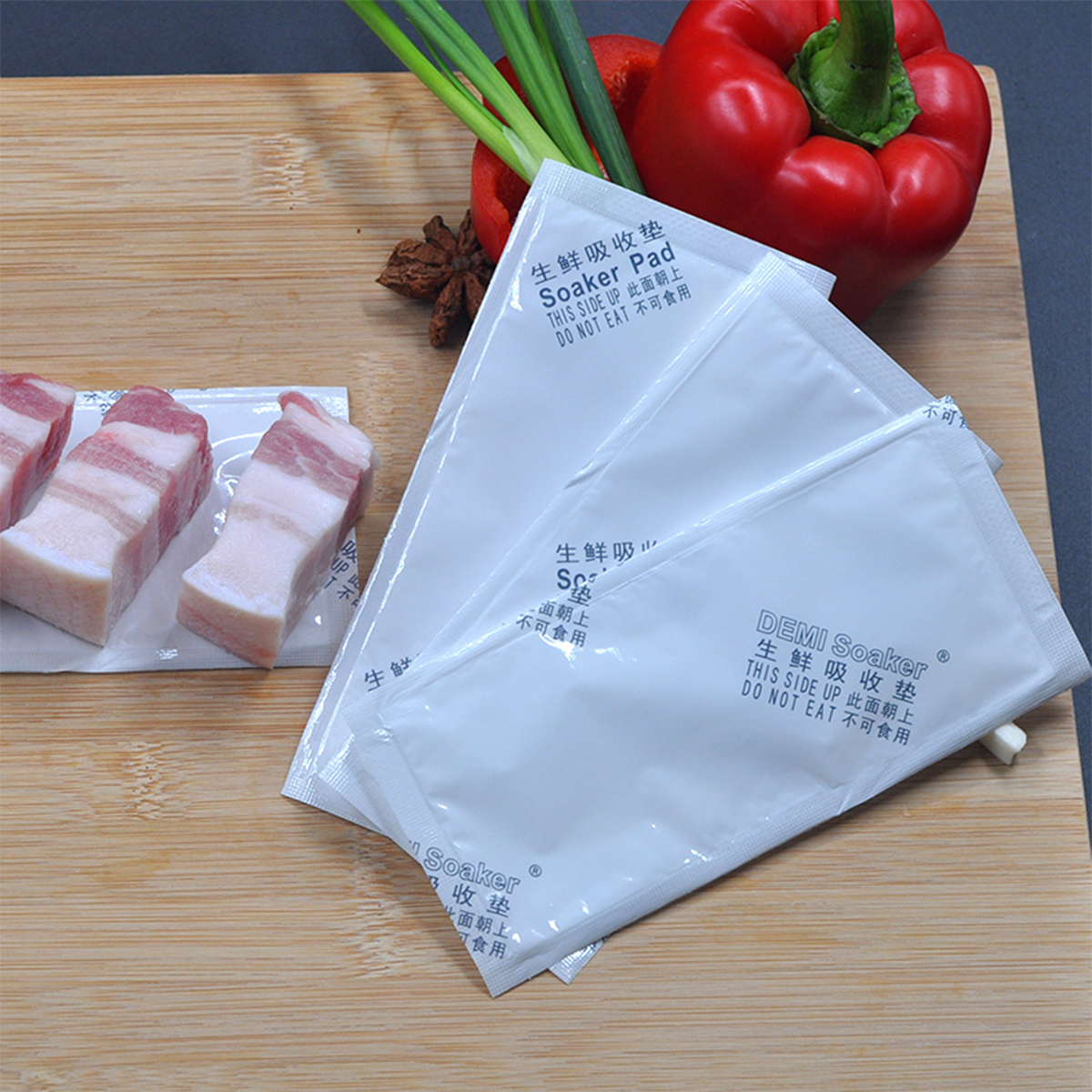 Almohadilla absorbente de papel para bandeja de empapador de almohadilla de carne de polímero súper absorbente